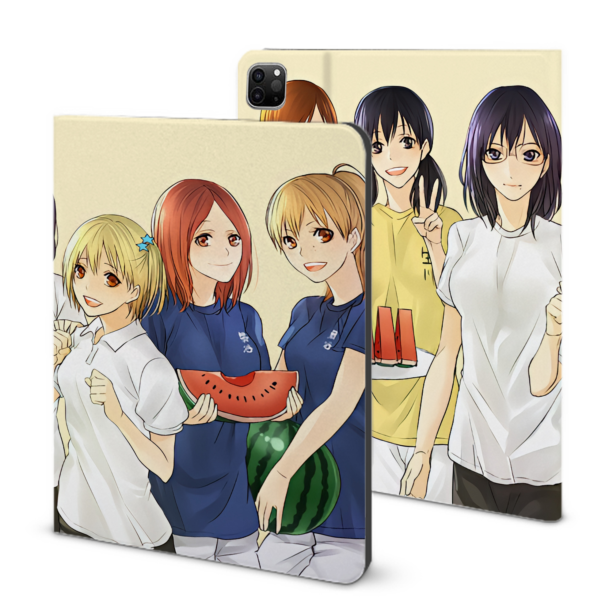 （画像用） ハイキュー!! Haikyu!! IPad ケース ブック型 PUレザー TPU 耐衝撃 軽量 薄型 ペン収納なし 全面保護 IPad 各モデル対応